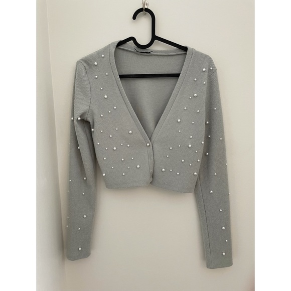 Zara cropped beaded sweater - Picture 1 of 4